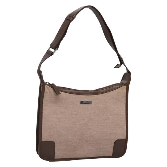 GUCCI Shoulder Bag Canvas Beige Silver 001 001 - Picture 1 of 16